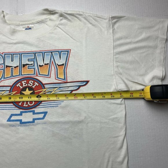 Vintage 80’s Chevy Car T Shirt Test Pilot Single Stitched 1987 Size L - Picture 9 of 10